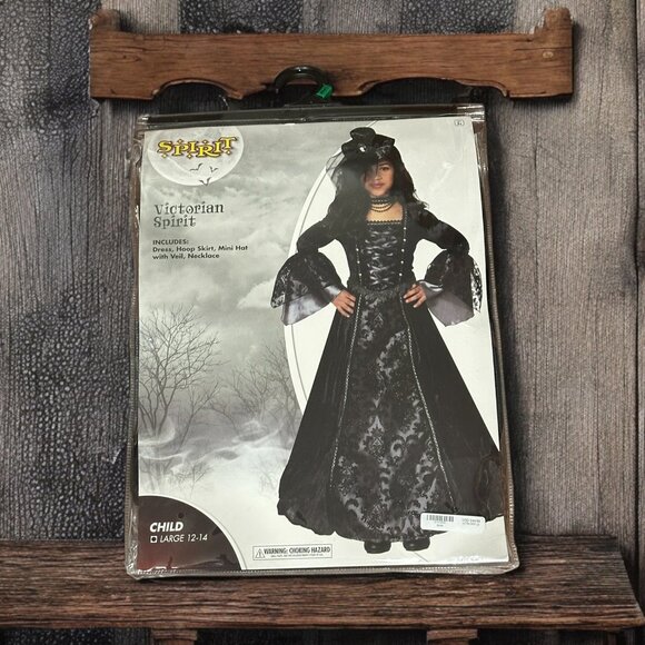 Child Spirit Halloween Victorian Vampiress Dress Costume Large 12-14